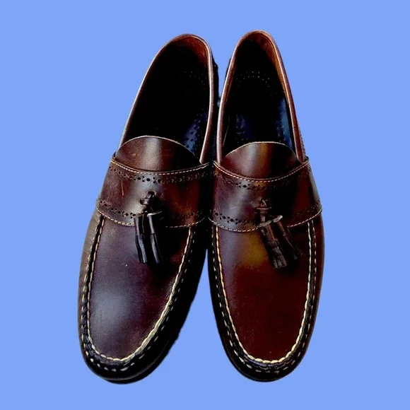 G.H.‎ Bass & Co. Colbert Men's Brown Leather Tassel Loafers Size 8D New in Box